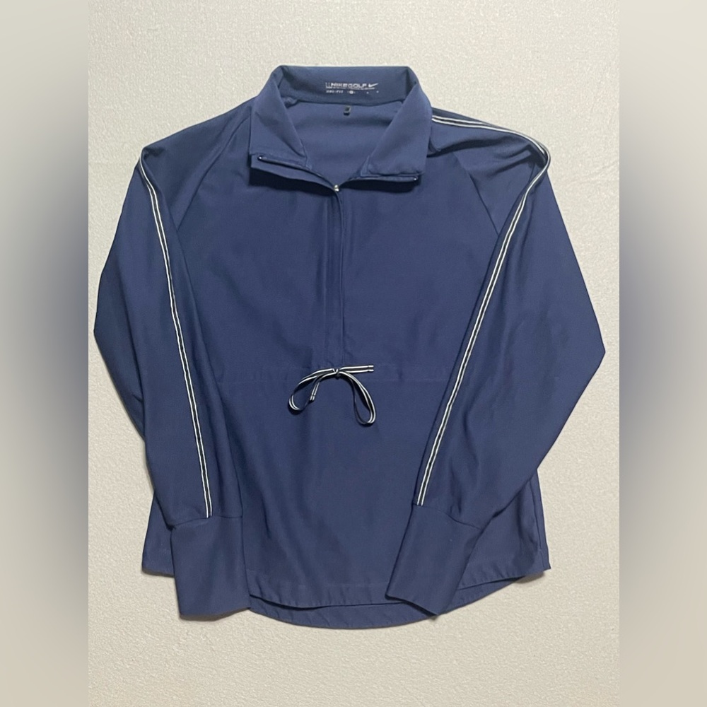 Nike Dri Fit Women’s Golf Pullover 1/2 Zip With Drawstring size L